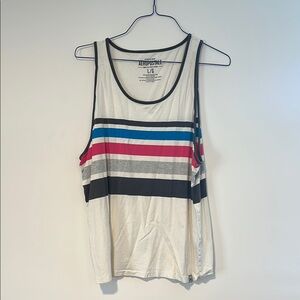 Aeropostale Blue and White Sleeveless Tank Top Sporty Style